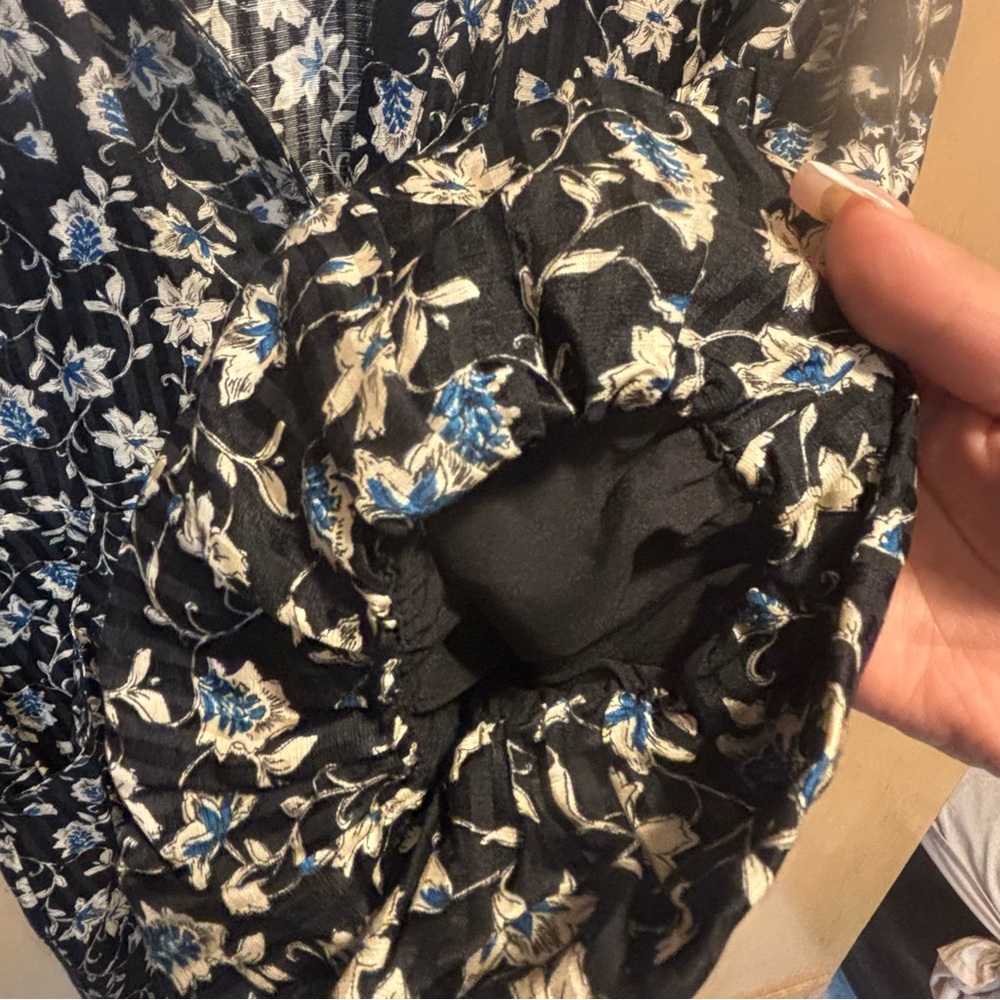 VERONICA BEARD Samy Floral Print Mini Dress, Black Multi (Size 10 - Picture 5 of 8